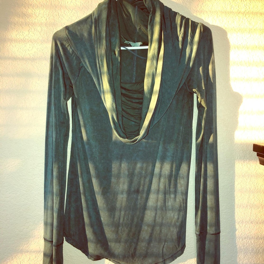 We the Free, cowl neck, stretch shirt. S NWOT